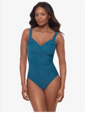 MiracleSuit Blue Sanibel One-Piece Swimsuit - 12